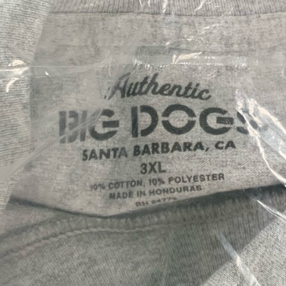 Big Dogs NWT sealed heather gray “Party” short sleeve tee shirt - Picture 4 of 10